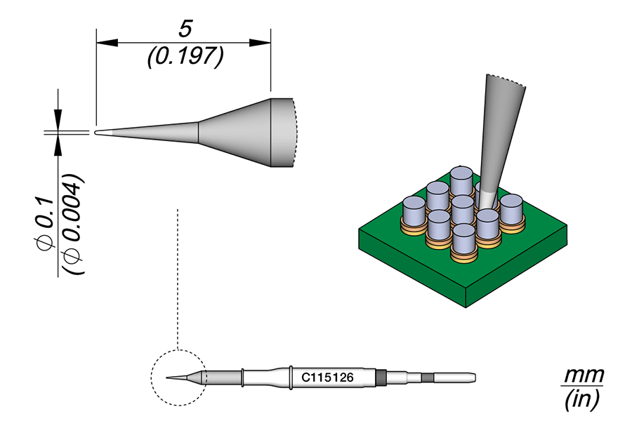C115126 - Conical Cartridge Ø 0.1